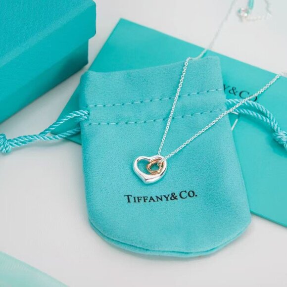 Tiffany & Co. Elsa Peretti Silver Open Heart Necklace - Picture 4 of 5